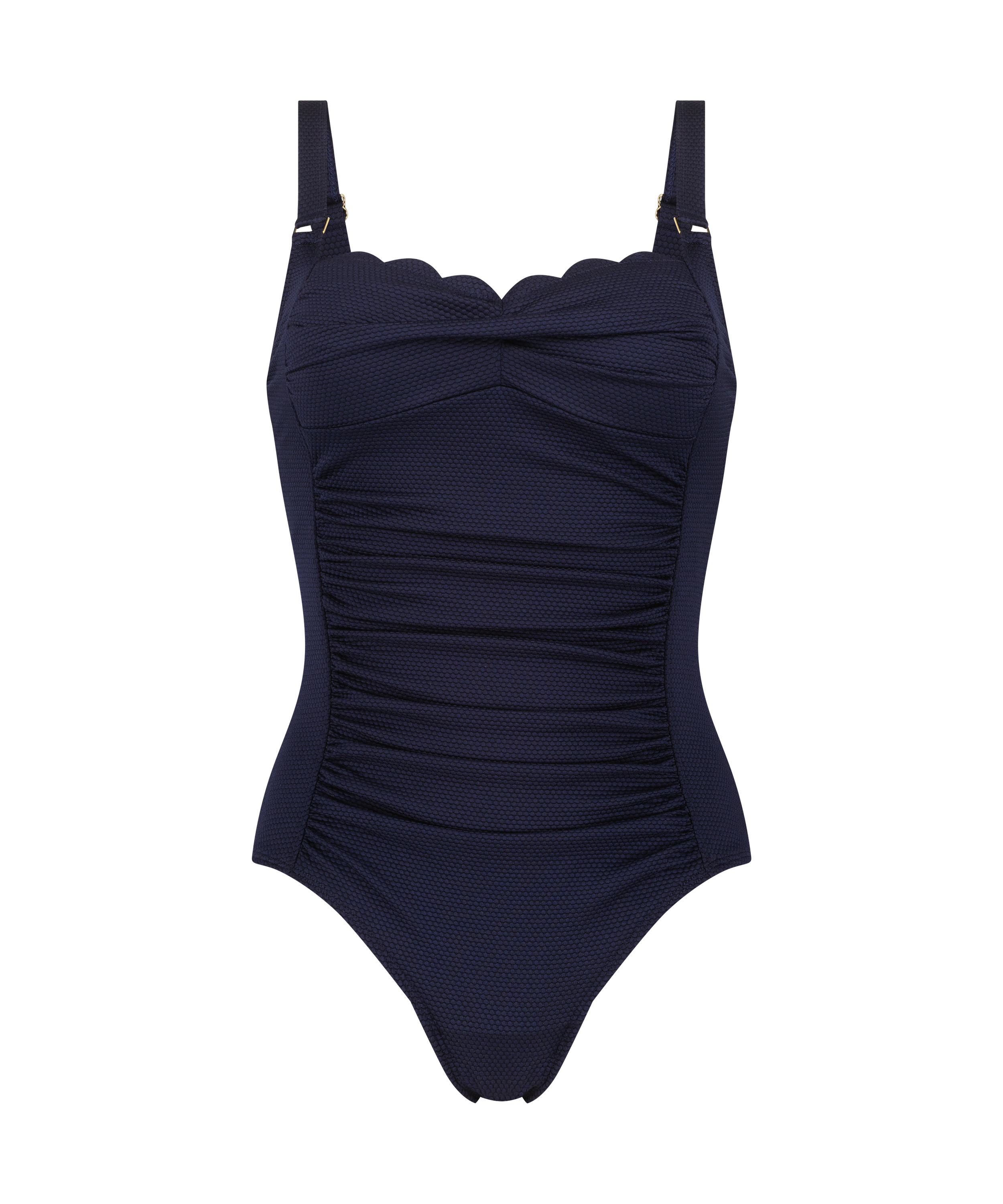Scallop swimsuit, Blue, main