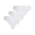 3 Pack Lace Black Invisible Thong, White