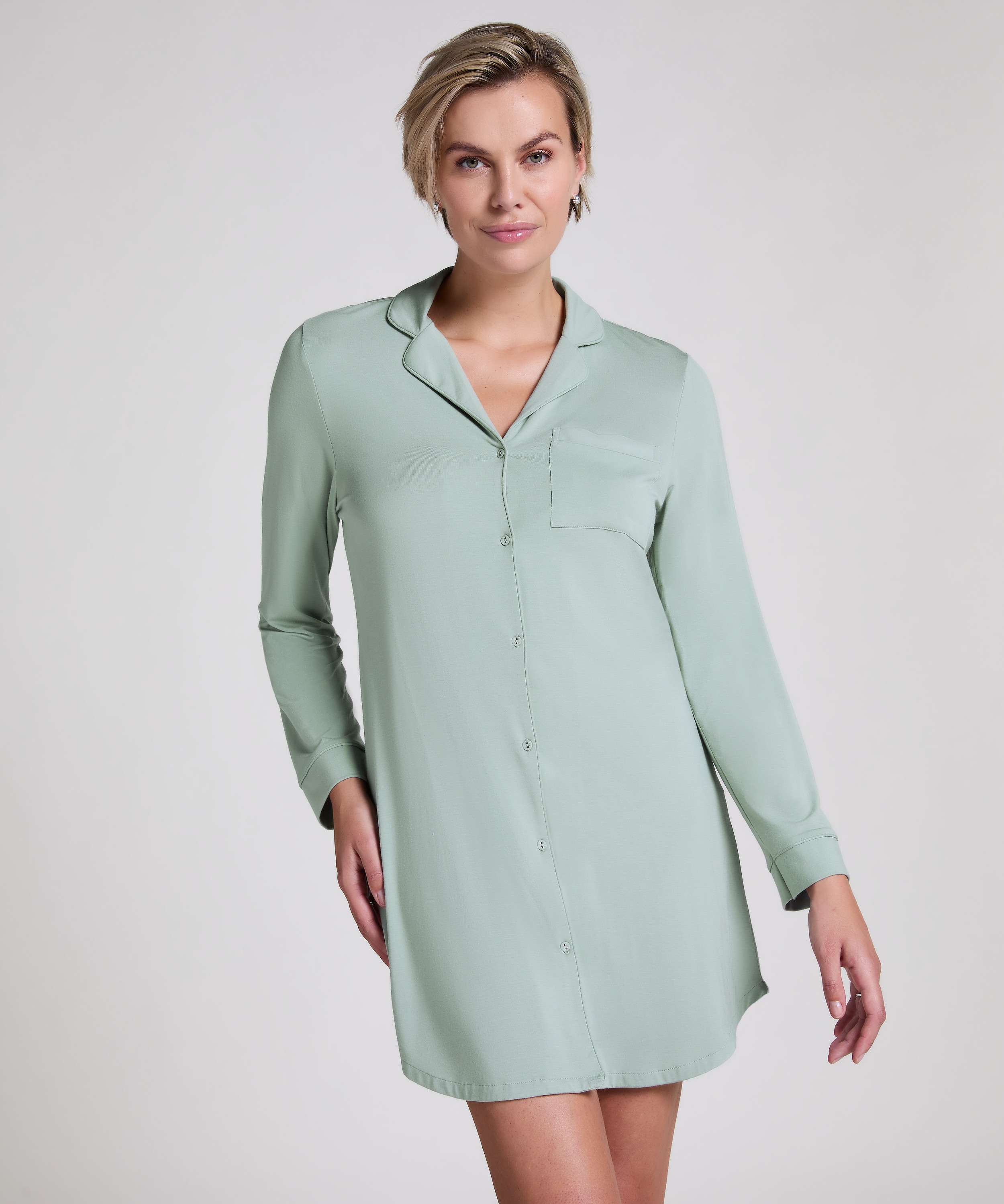Essential Jersey Shirtdress, Green, main