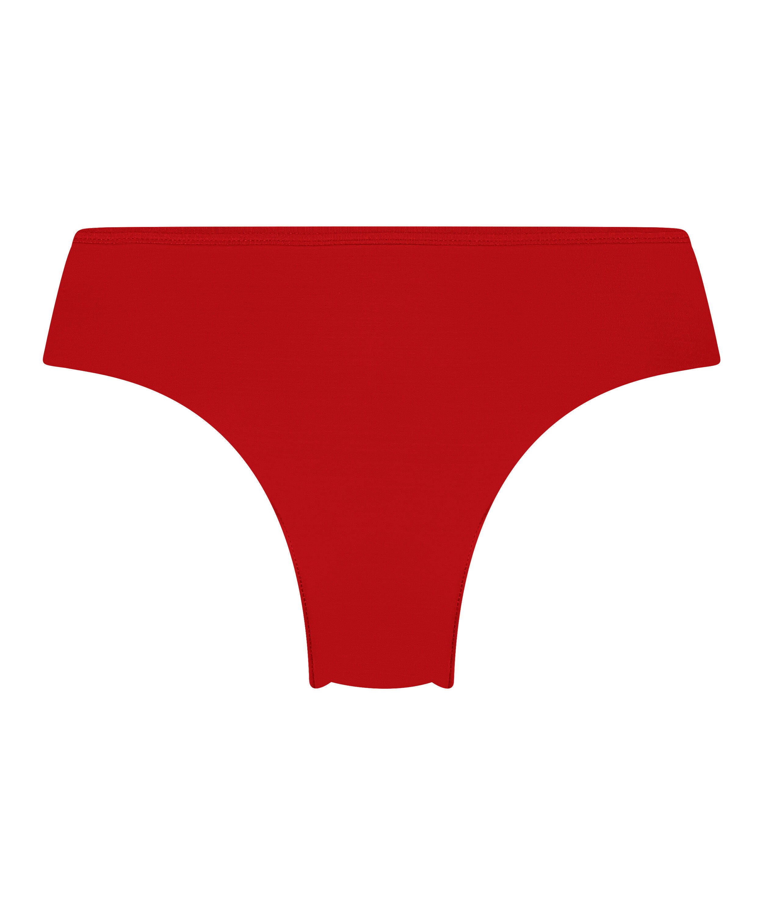 Invisible Lace Back Brazilian, Red