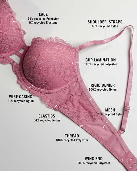 Wies Padded Underwired Bra, Pink