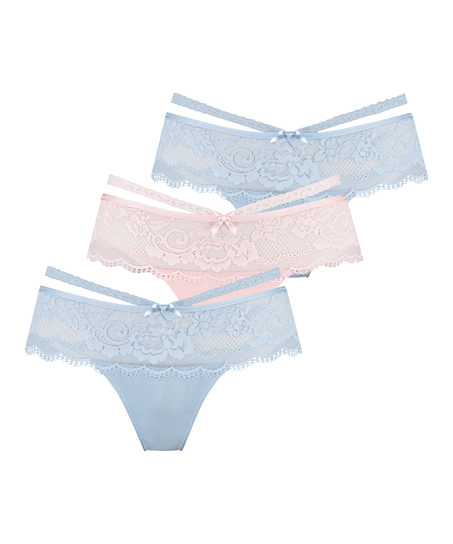 Quinn 3-pack thong boxers, Blue