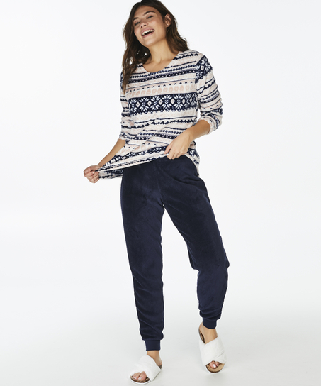 PJ Fleece Fairisle, Pink