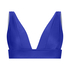 Santorini Triangle Bikini Top, Blue