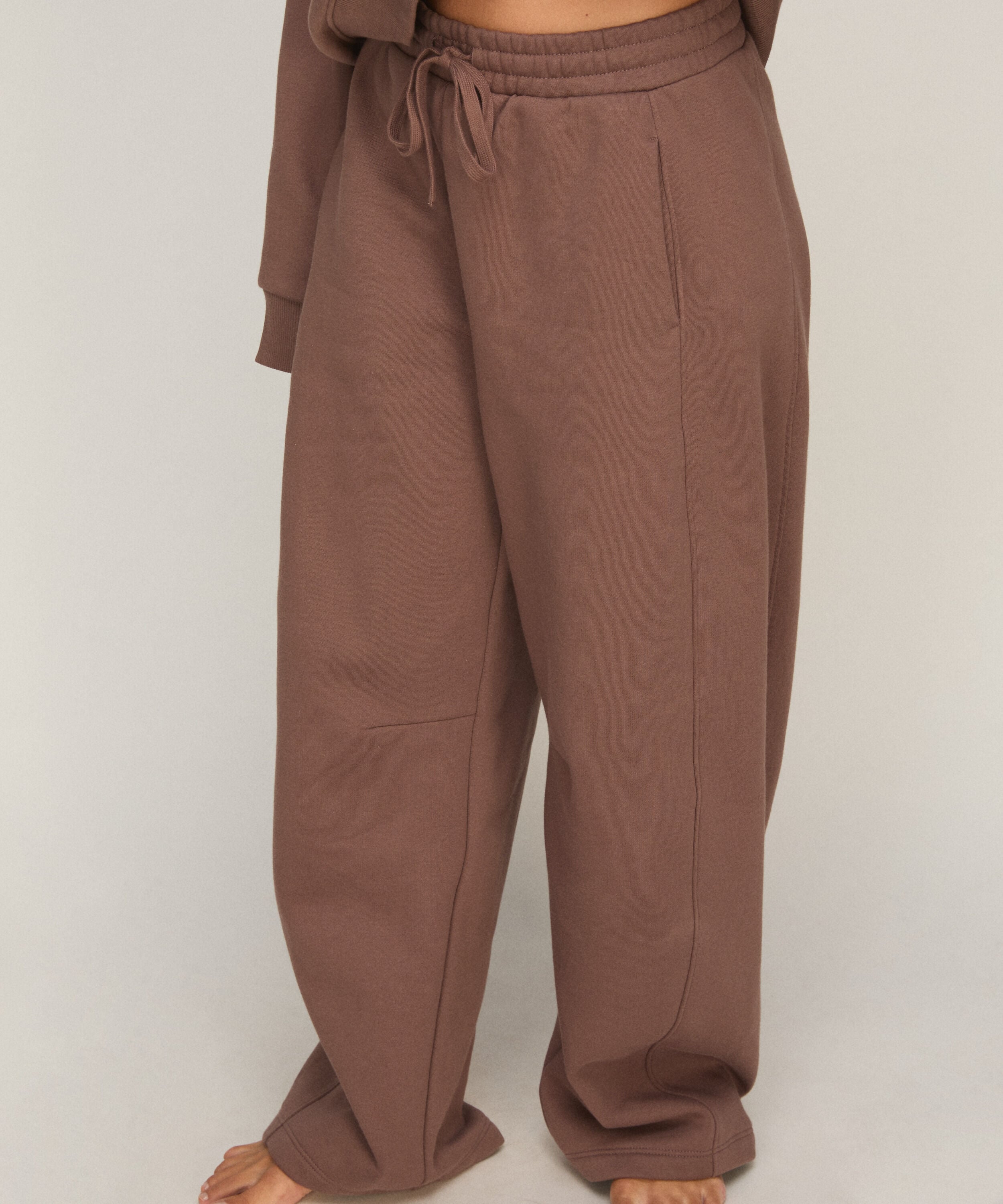 Pants Barrel Brushed Sweat, Brown Pants Barrel Brushed Sweat, Brown