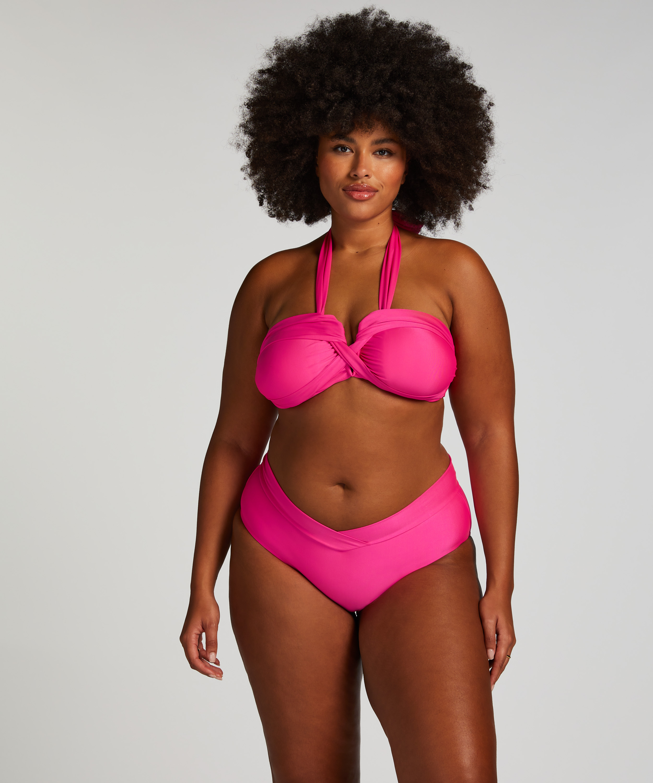 Naples Bikini Crop Top, Pink, main