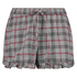 Twill Check pyjama shorts, Grey