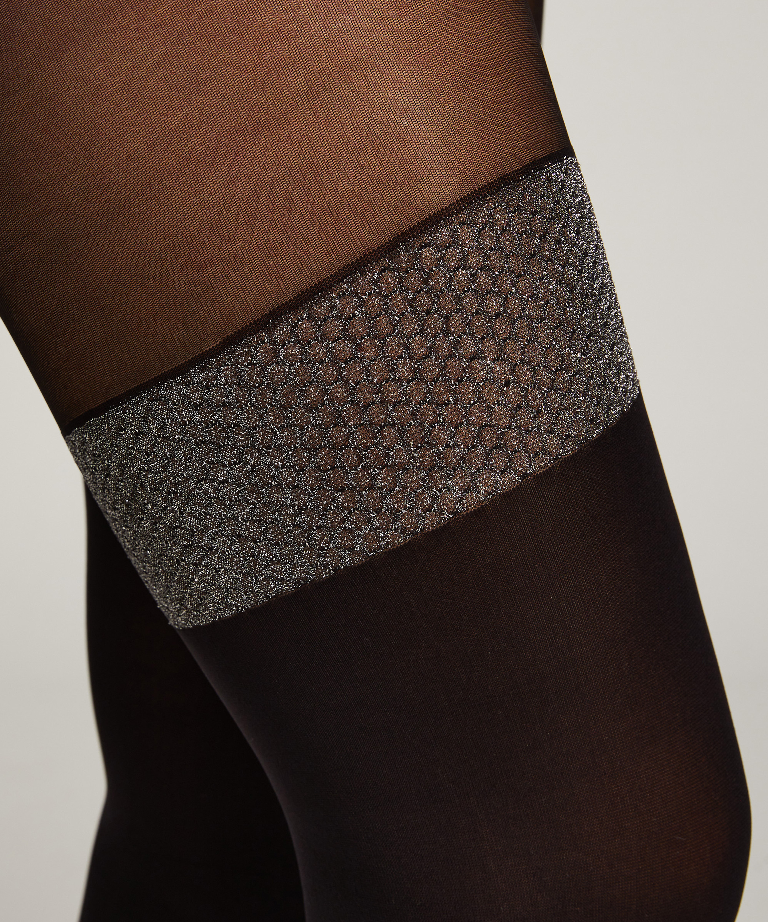 50 Denier Tights Lurex, Black, main