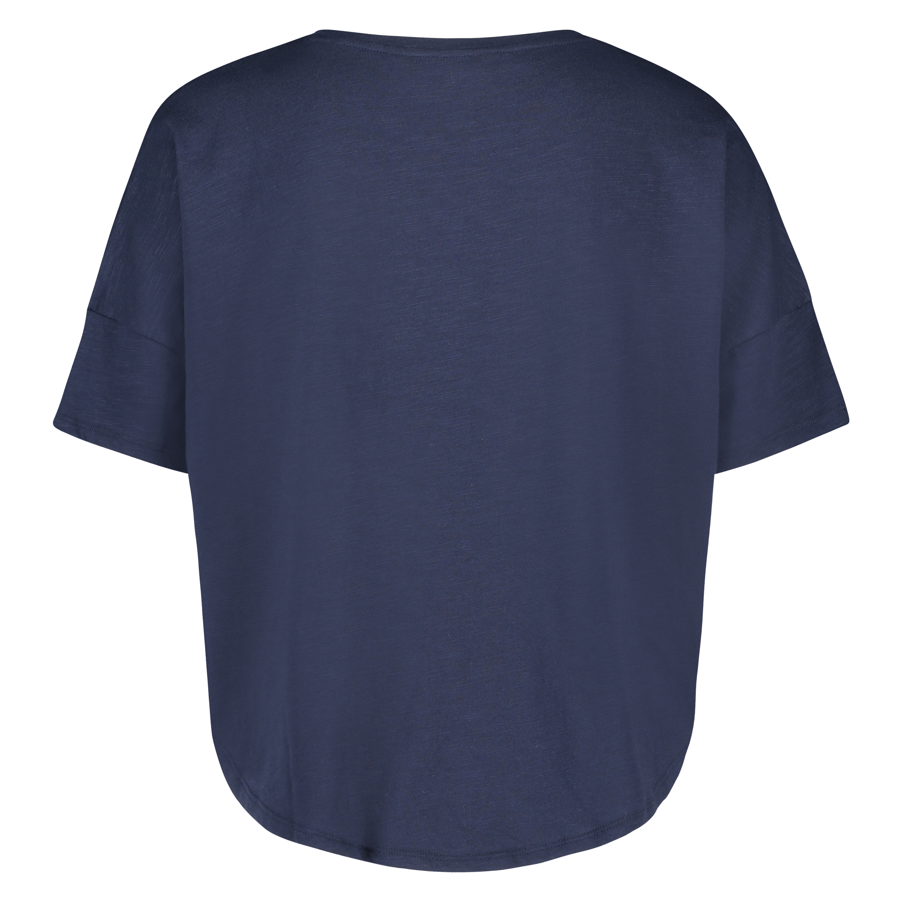 Loose-Fitting Short-Sleeved Pyjama Top, Blue, main