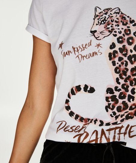 Short-Sleeved Pyjama Top, White