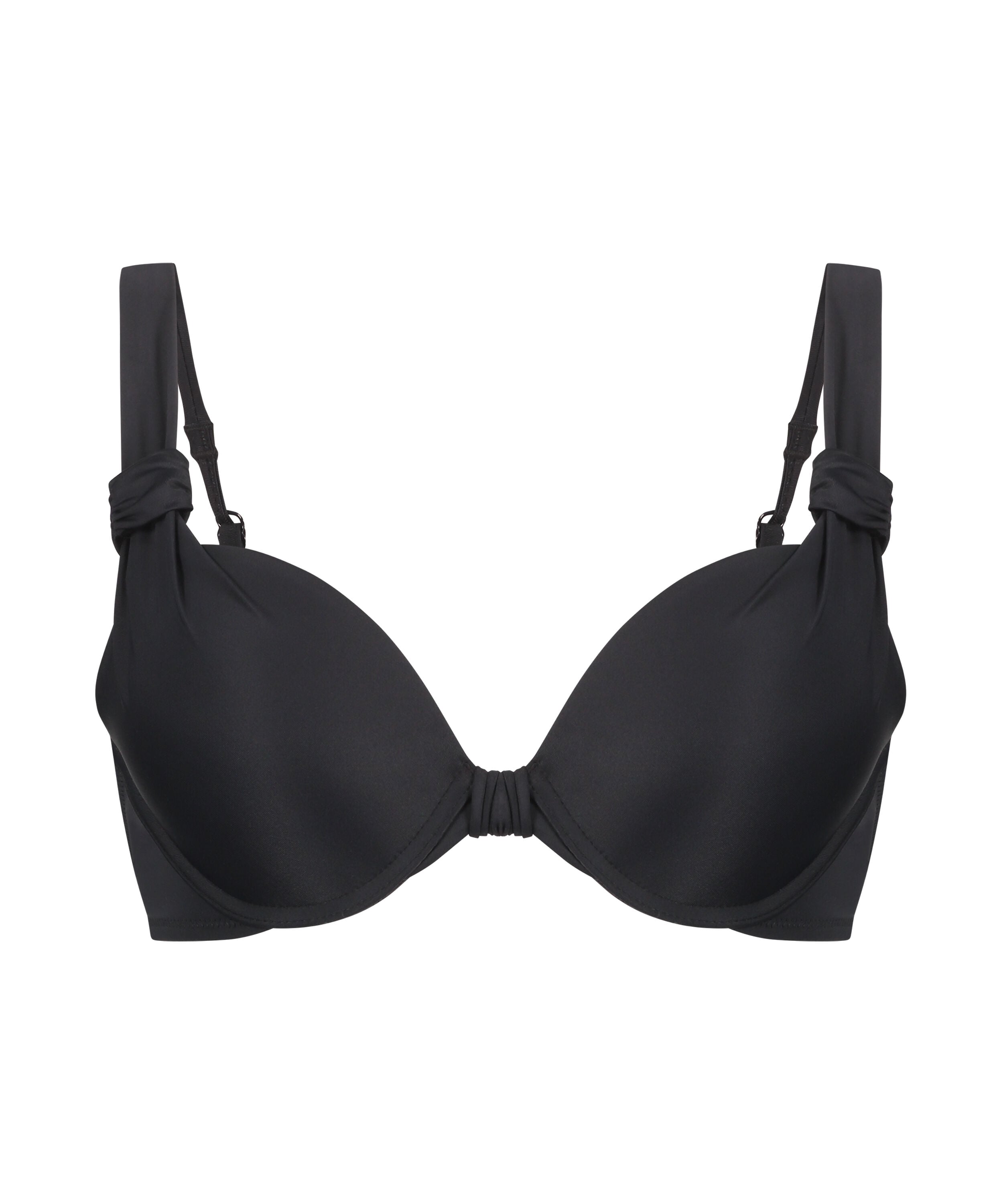 Padded underwired bikini top Luxe Cup E +, Black Padded underwired bikini top Luxe Cup E +, Black