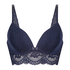 Tracey Padded Push-Up Longline Underwired Bra, Blue