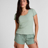 Pyjama Top Jersey Rib, Green