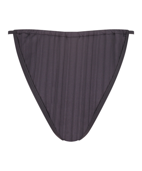 Lisbon High Leg Bikini Bottom, Grey