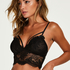 Donatella Longline Bralette, Black