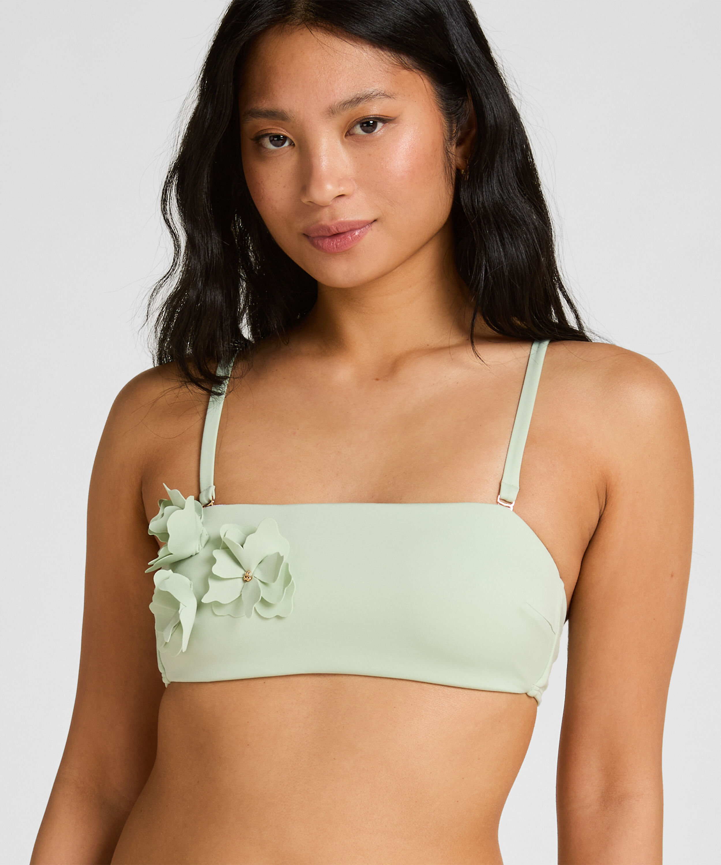Bandeau Bikini Top Tulum, Green Bandeau Bikini Top Tulum, Green