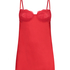 Satin Elissa Slip Dress, Red