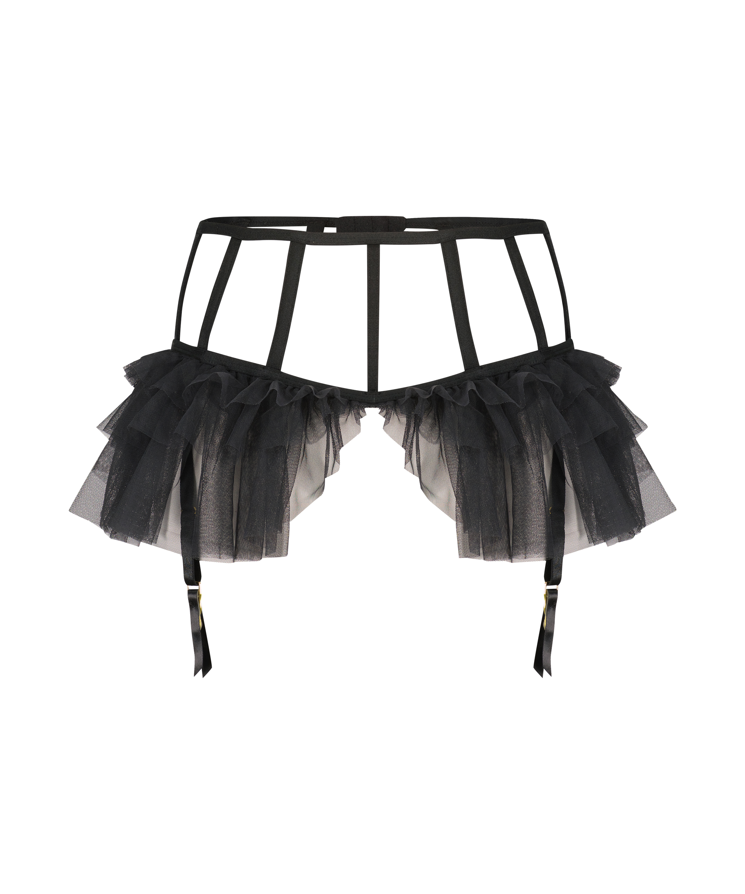 Courtney suspender skirt, Black, main