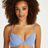 Plunge Padded Underwired Bra, Blue