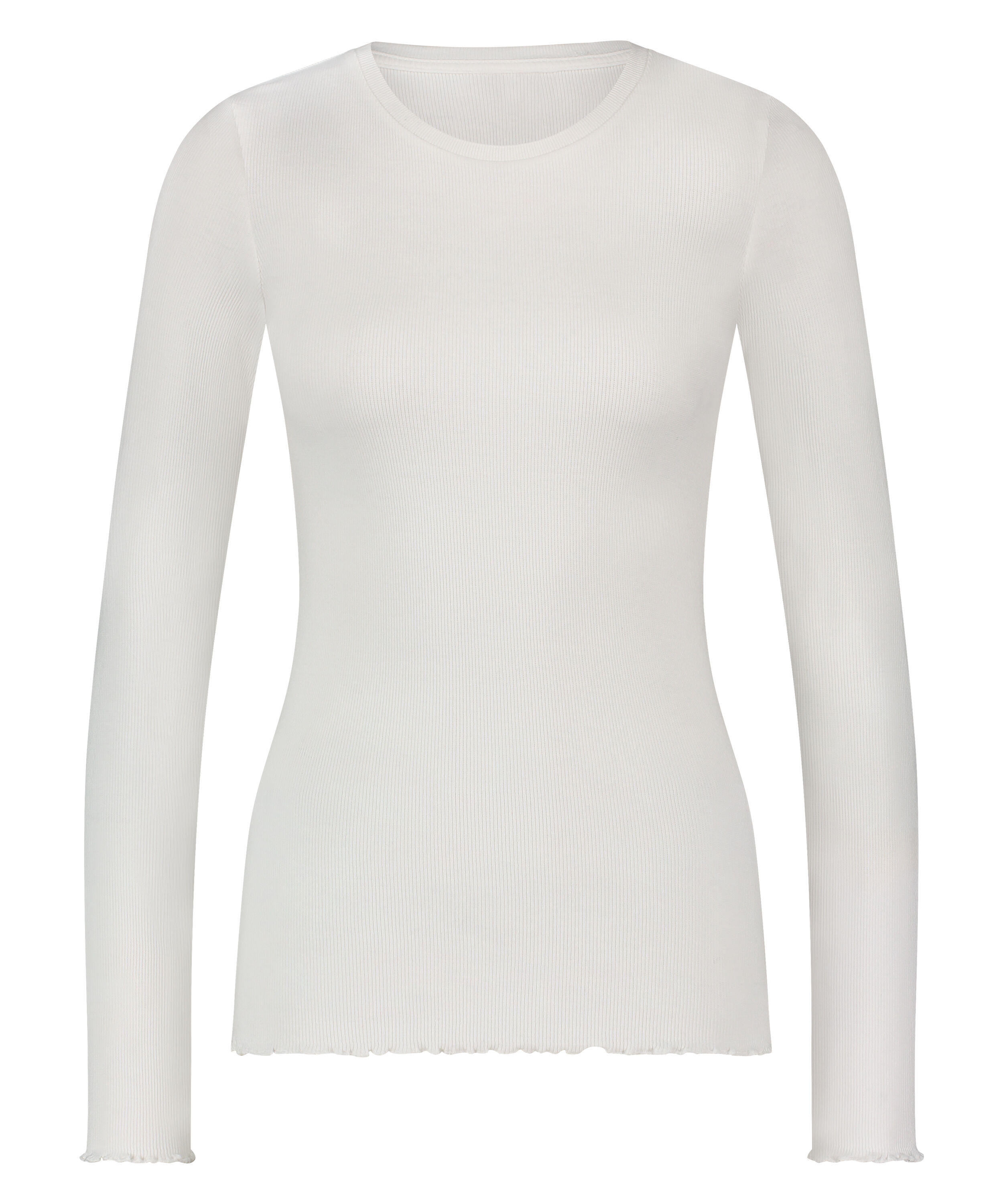 Long-Sleeved Pyjama Top, White