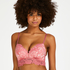 Shiloh Padded Non-wired Longline Bra, Pink