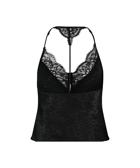 Leopard Cami Top, Black