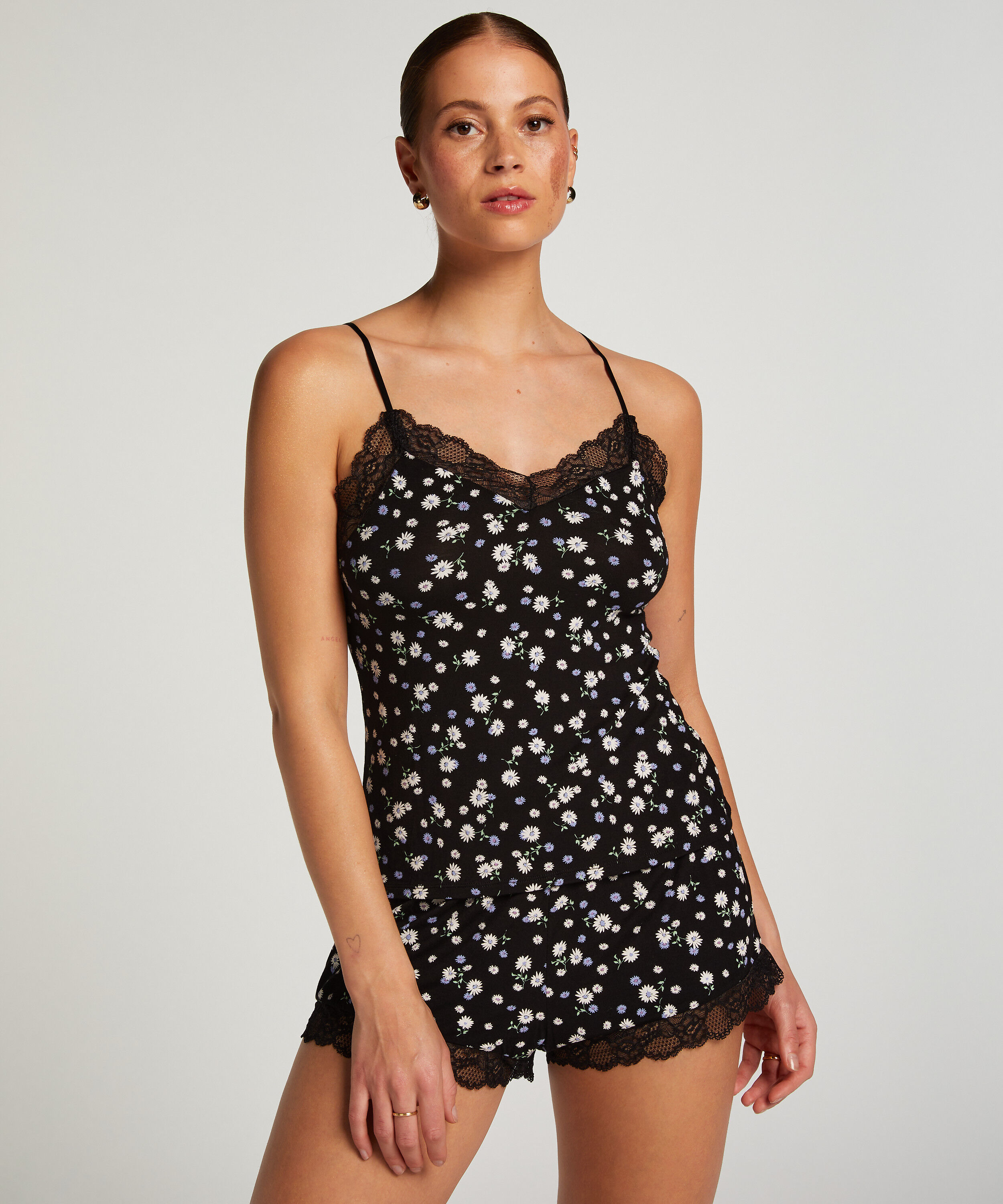 Cami Short Pyjama Set, Black