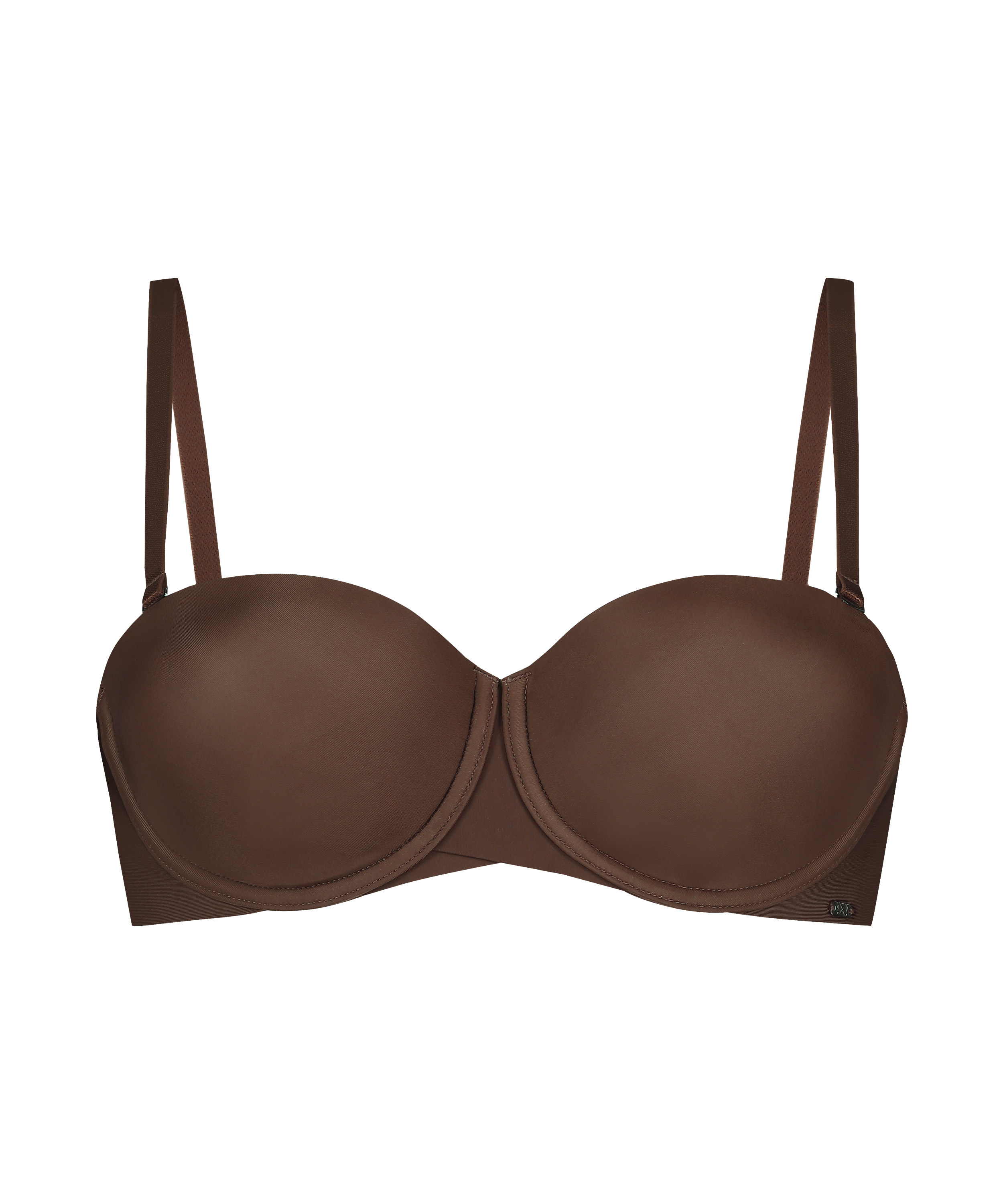 Jane Padded Underwired Strapless Bra, Brown, main