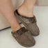 Suede Slippers, Brown