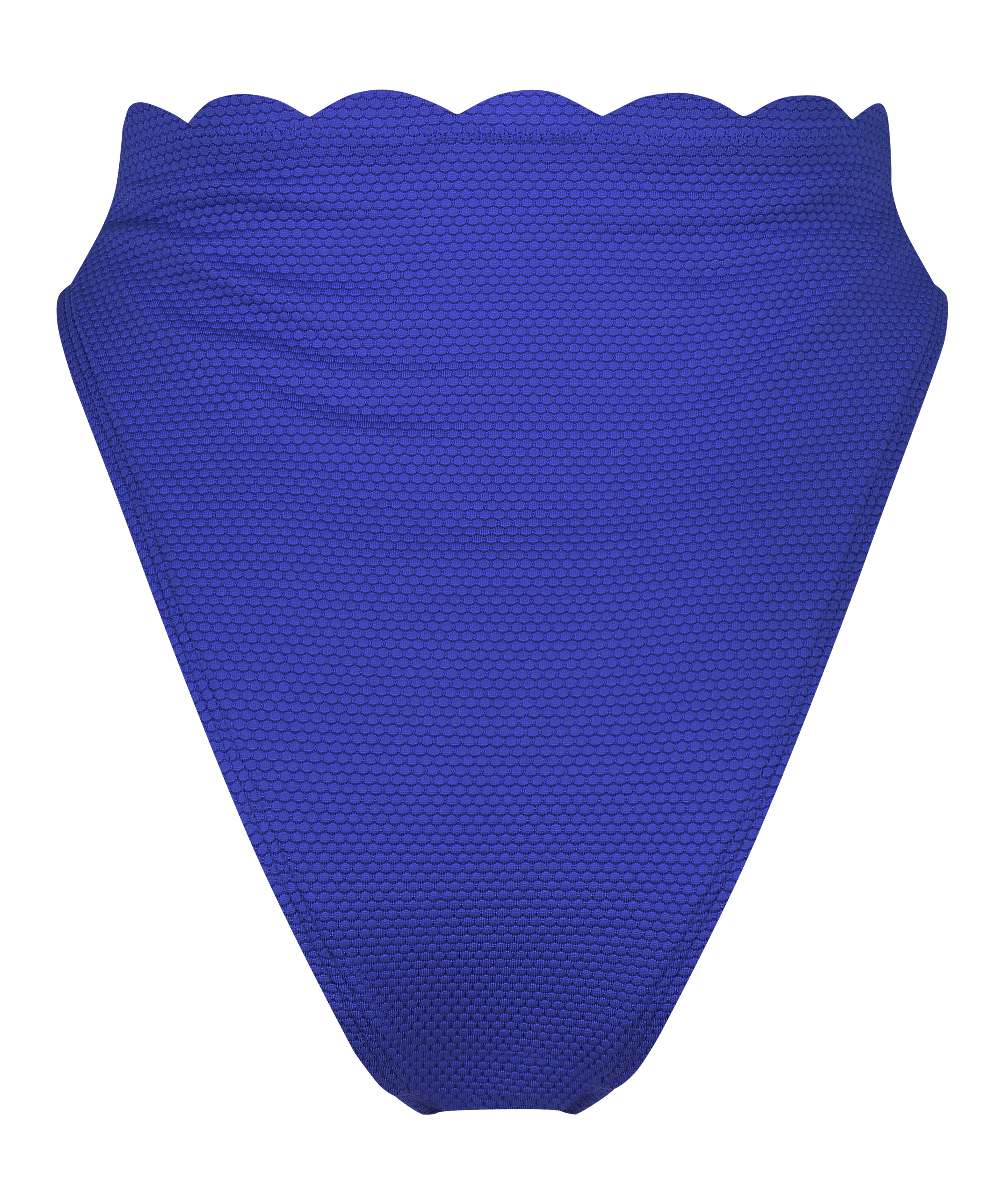 High-cut Scallop bikini bottoms, Blue, main
