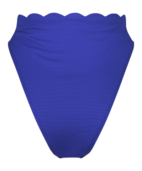 High-cut Scallop bikini bottoms, Blue