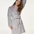 Fleece Bathrobe, Grey