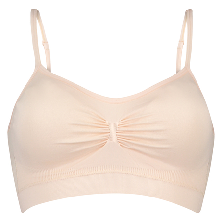 Seamless strappy top, Beige