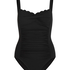 Shaping Scallop Swimsuit, Black