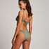 Scallop High-Leg Bikini Bottoms, Green