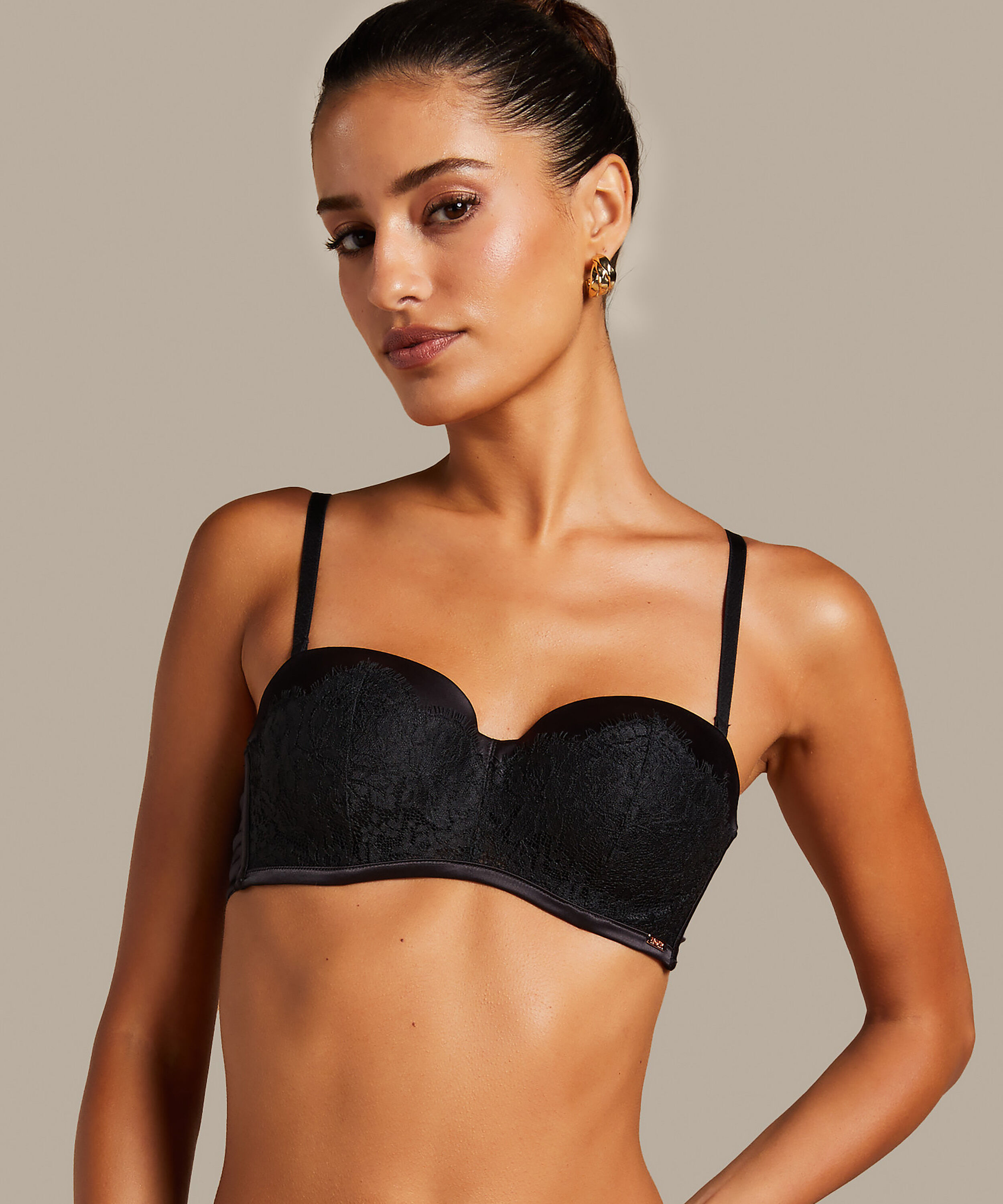 Chalice Padded Strapless Underwired Bra, Black Chalice Padded Strapless Underwired Bra, Black