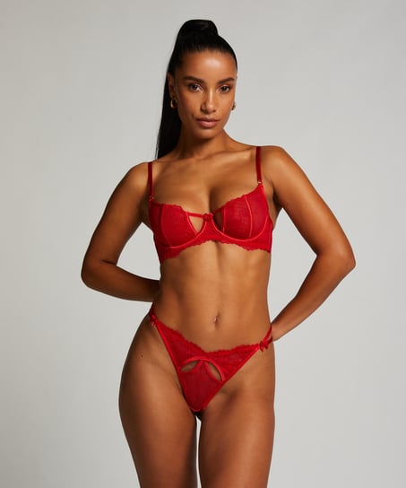 Lulu Non-Padded Underwired Bra, Red