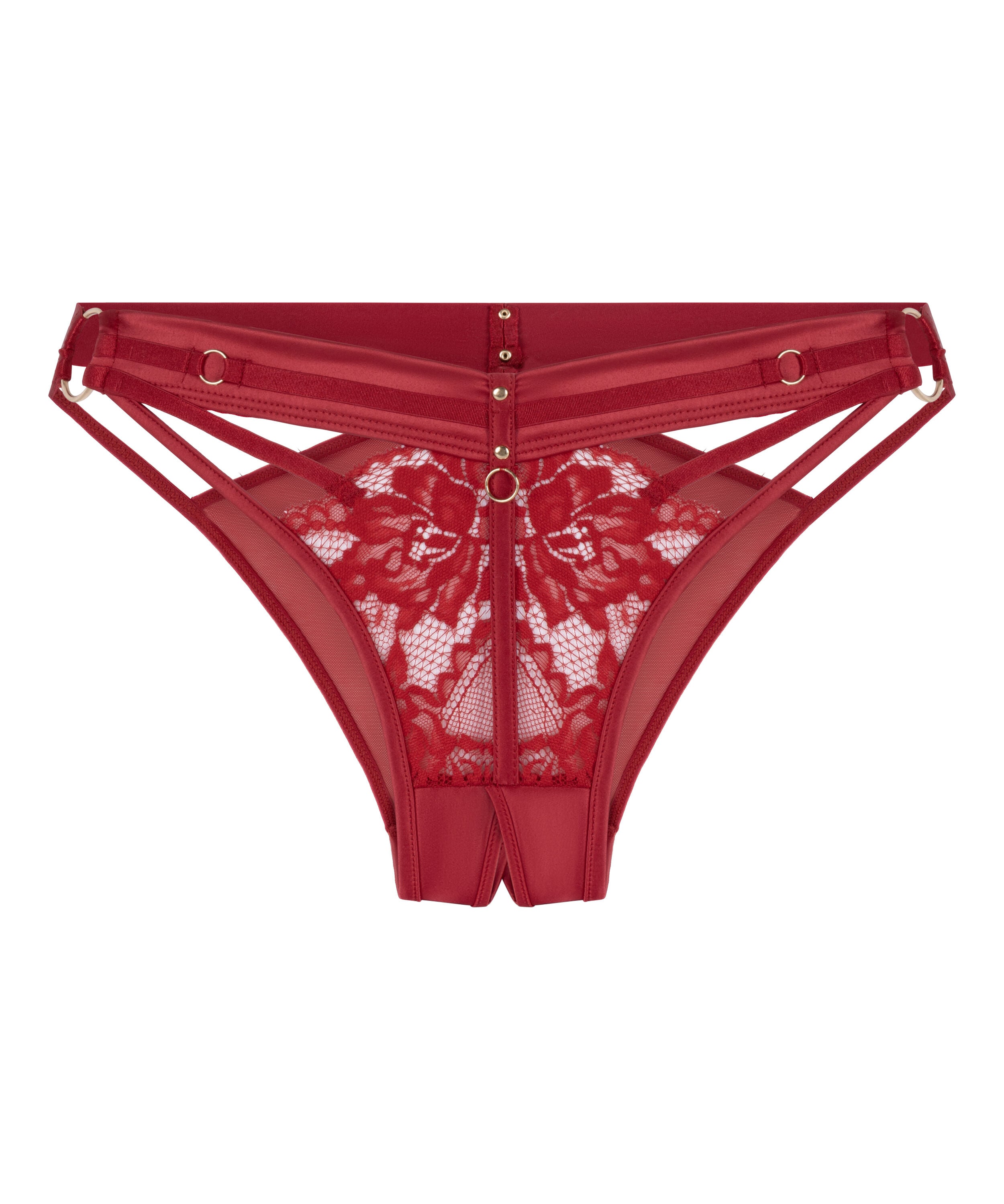 Emmeline Open Crotch Brazilian, Red