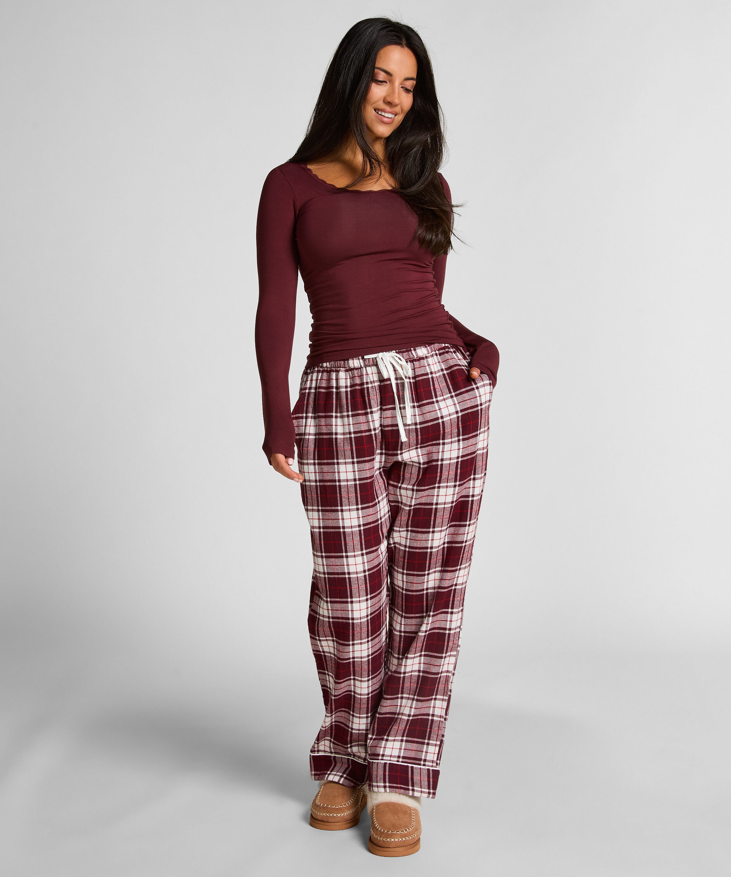 Petite Flannel Pyjama Pants, Purple
