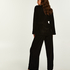 Petite Velvet Palazzo Trousers Lucy Hale, Black