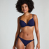 Scallop push-up underwired bikini top Cup A - E, Blue