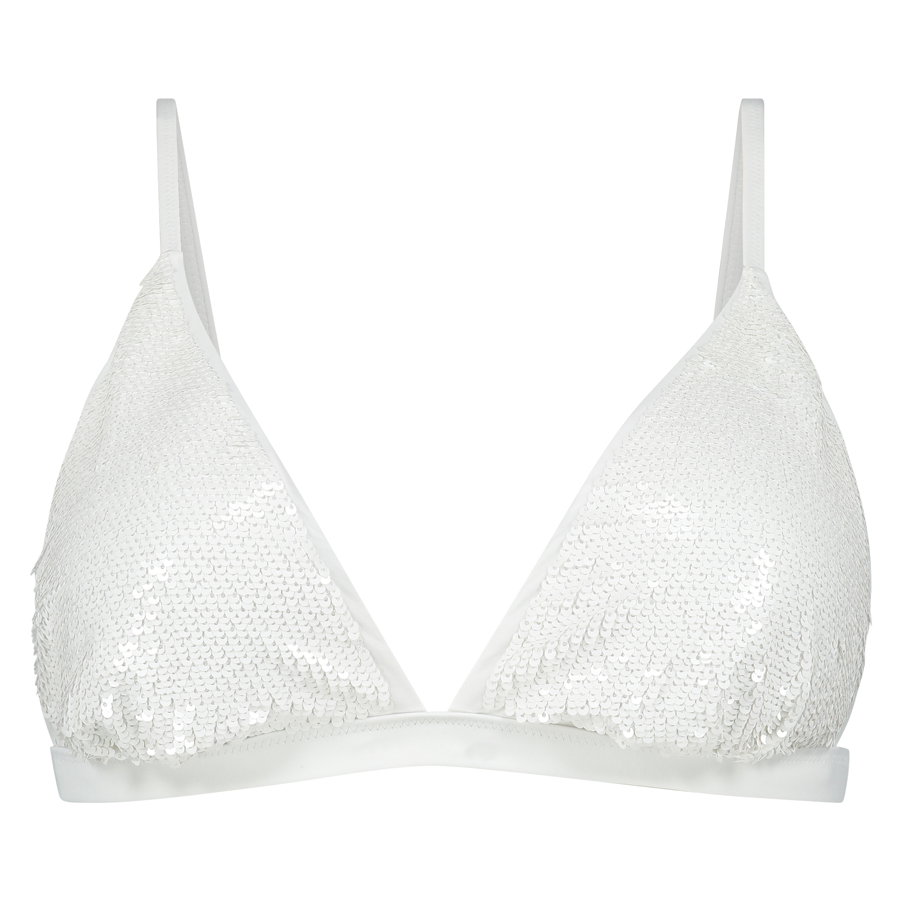Pride triangle bikini top, White, main