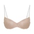 Transparent Back Padded Underwired Bra, Beige