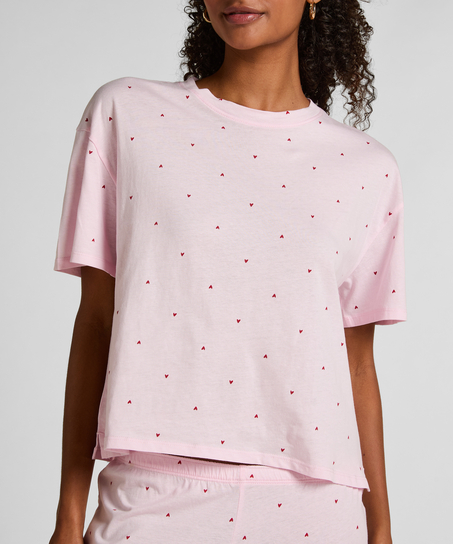 Pyjama Set Cotton Print, Pink