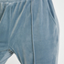 Velour Jogging Pants Pin-tucked, Blue