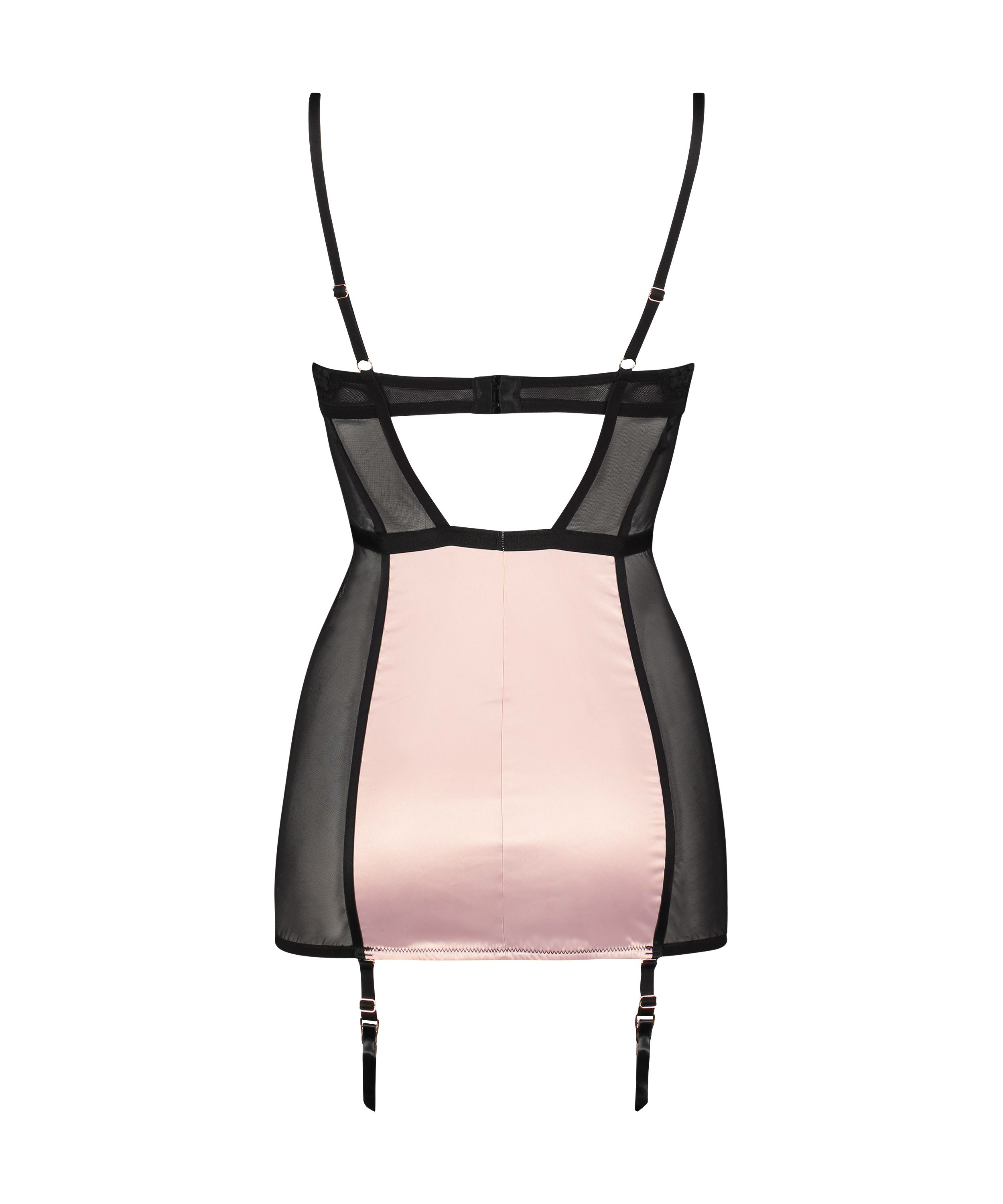 Amelia Padded Underwired Slip Dress, Black, main