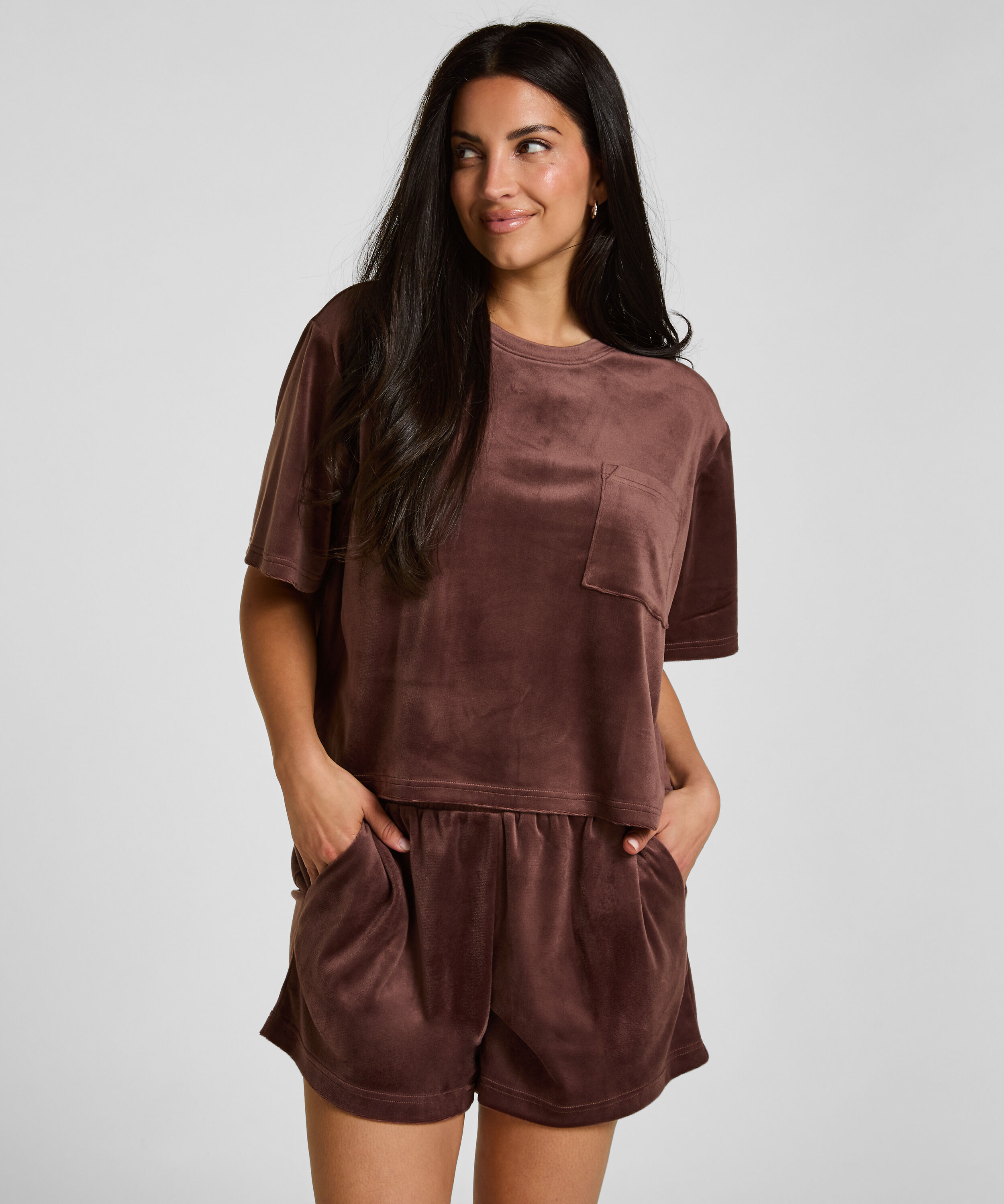 Velvet Pocket shorts, Green