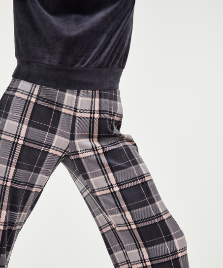 Velvet pyjama set, Grey