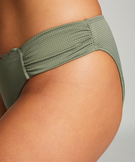 Scallop Rio Bikini Bottoms, Green