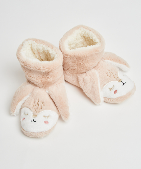Rabbit slippers, Beige